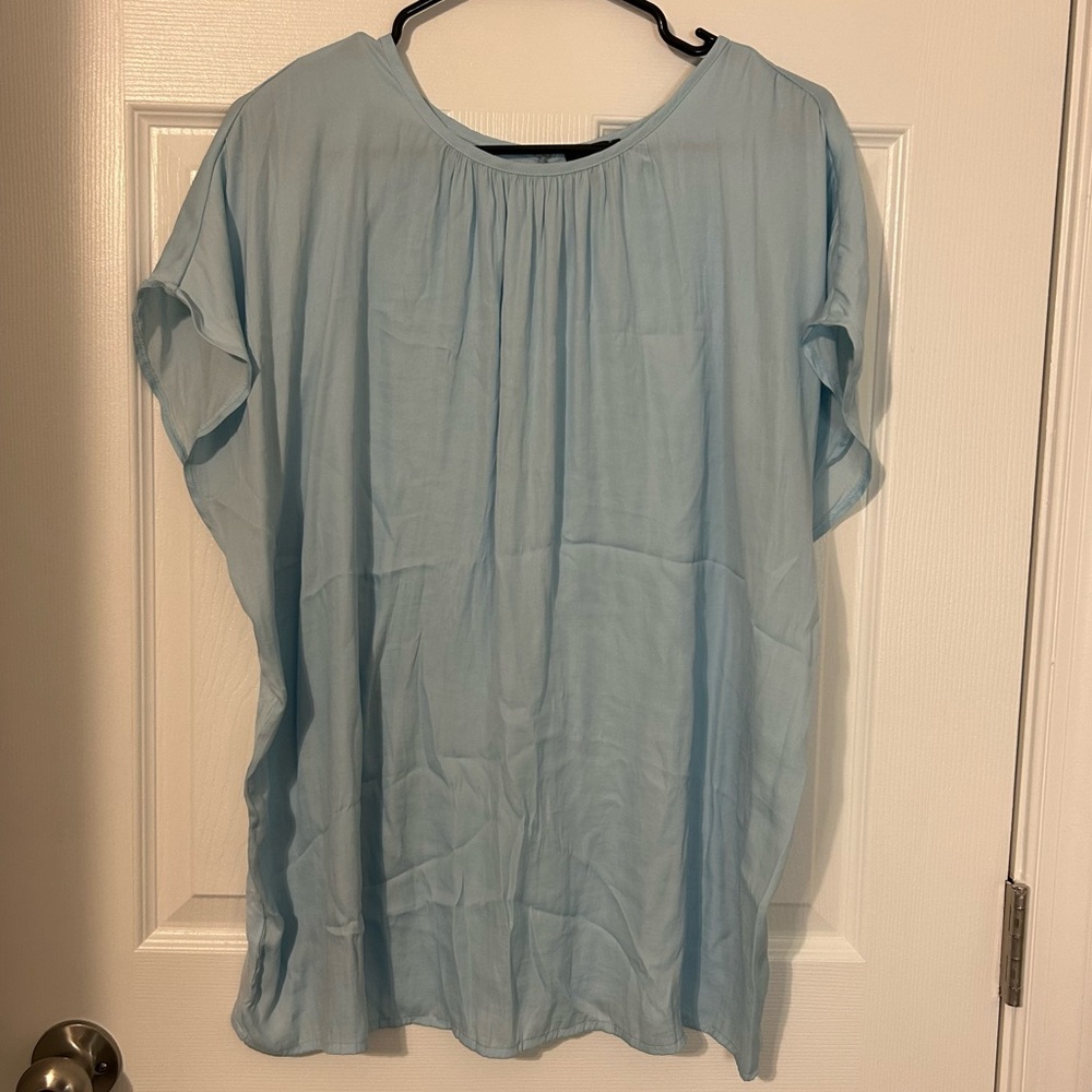 Ann‎ Taylor Mixed Media Gathered Neck Top, XXL